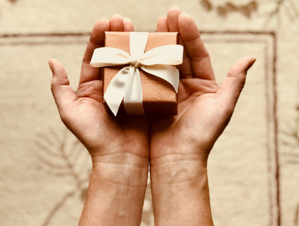 gift in hands